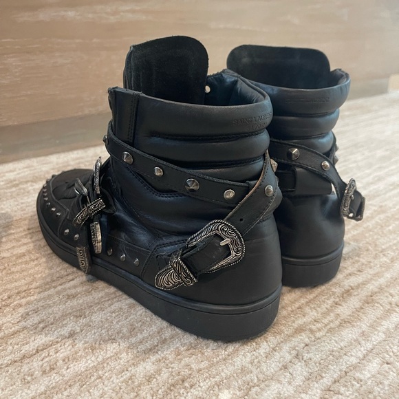 Saint Laurent YSL Men’s Studded Sneakers - Picture 2 of 6